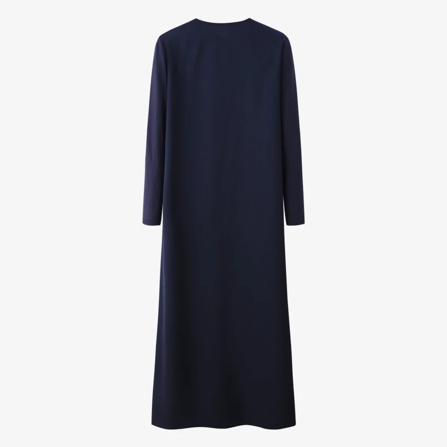 AS 2025 light matte satin dress + Jersey modal sleeve super comfortable woman dress