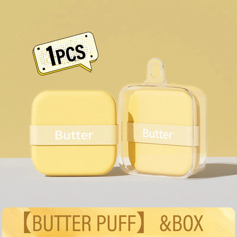 Butter Puff Air Cushion Biscuit Super Soft Becomes Bigger When Encountering Water Liquid Foundation Makeup Tool Is Double-sided