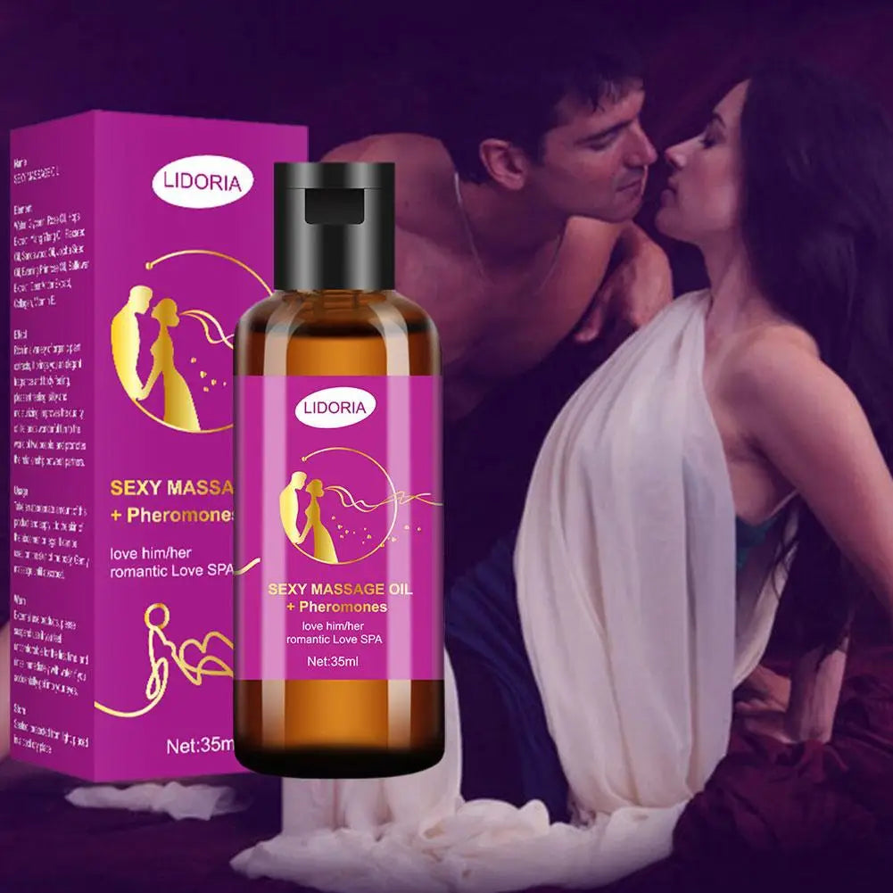 35ml Sexy Men Women Massage Essential Oil Natural Pheromone Stress SPA Enhance Care Romantic Relax Skin Attraction B3Q4