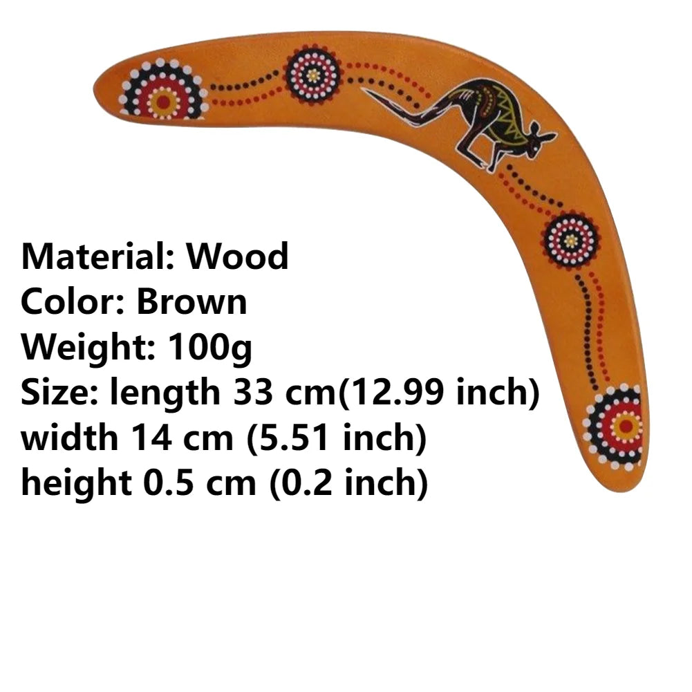 Wooden Boomerang Sports Throwback V Shaped Boomerang Flying Disc Throw Outdoor Game Toys for Kids Adult Interactive Playing Prop