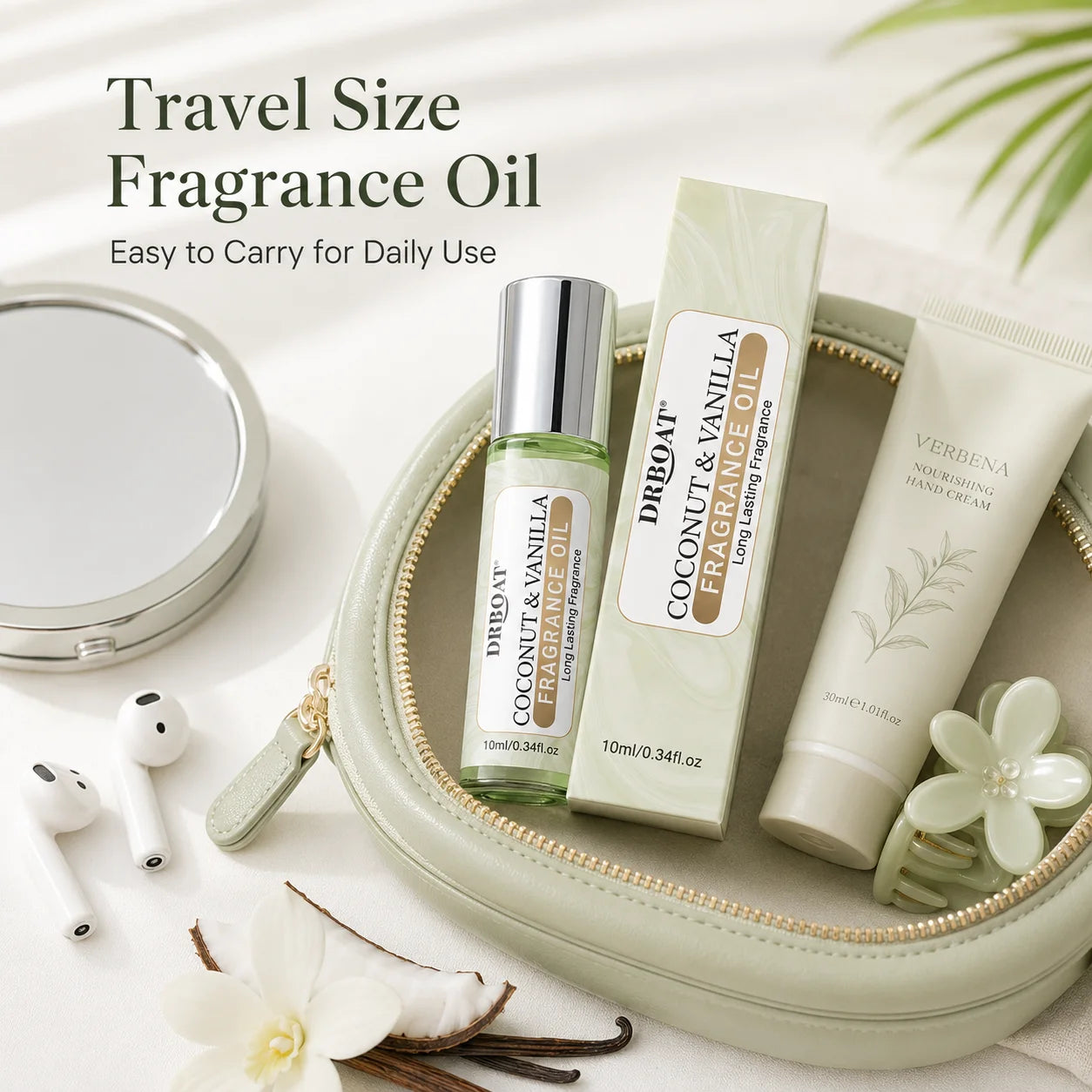 Coconut & Vanilla Pheromone Oil - 10ml Fragrance Essential Oil, Vanilla Skin Body Oil for Men and Women, Lasting Pheromone