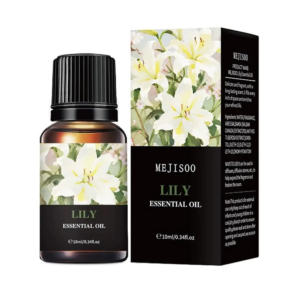 15 Flavors Essential Oils For Aroma Diffuser Air Humidifier Home Water-soluble Cherry Blossom Sandalwood Jasmine Ocean Rose 10ml