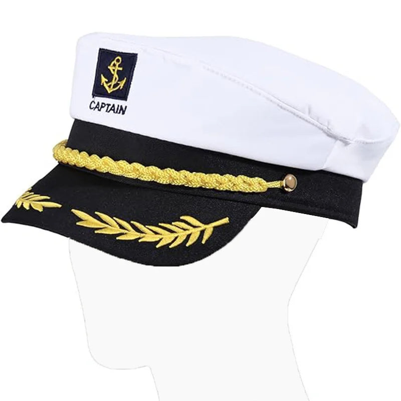 Adult Yacht Sailor Captain Hat Adjustable Men's and Women's Party Hat Makeup Ball Dressing Event Excellent Stylish Accessories