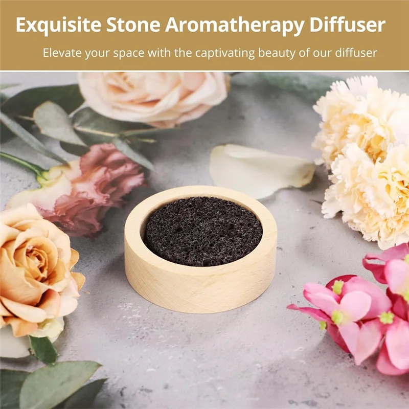 Emption!Wood Lava Rock Essential Oil Diffuser Natural Aromatherapy For Sauna, Office, Bedroom, Bathroom For Home, Offices, Yoga,