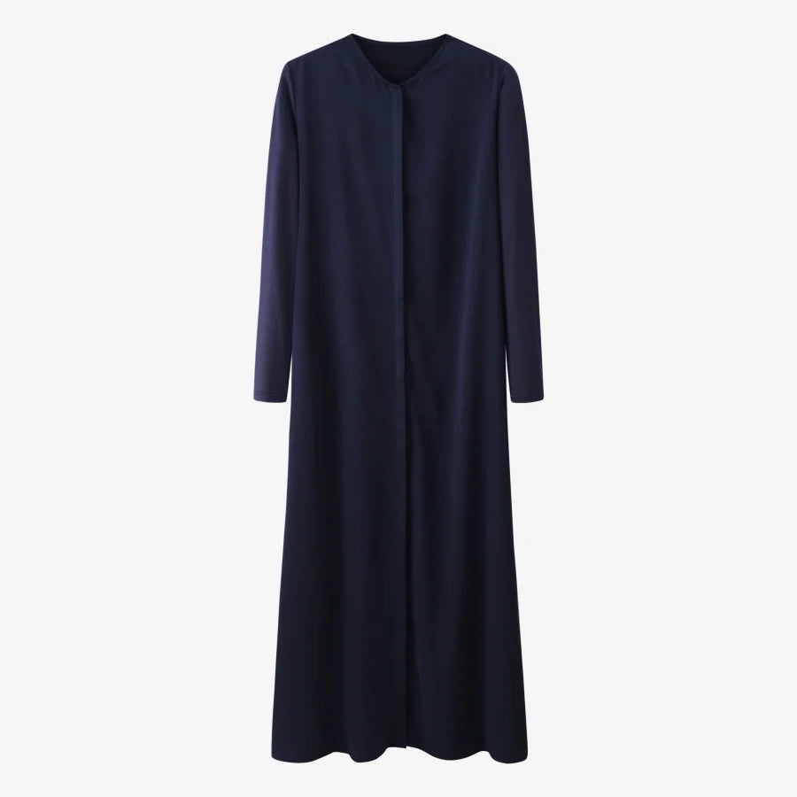 AS 2025 light matte satin dress + Jersey modal sleeve super comfortable woman dress