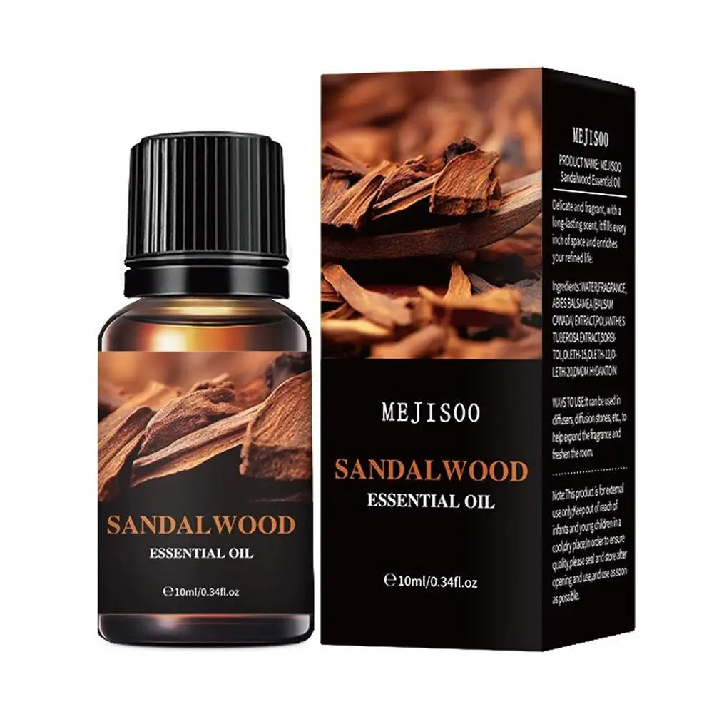 15 Flavors Essential Oils For Aroma Diffuser Air Humidifier Home Water-soluble Cherry Blossom Sandalwood Jasmine Ocean Rose 10ml