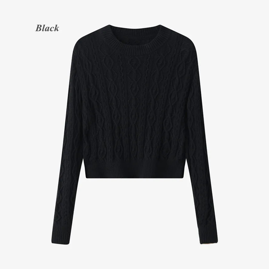 Sale AS 2024 winter design woman clothing Cable knitted Tops + Satin Dress ( Ship out in 1 day)