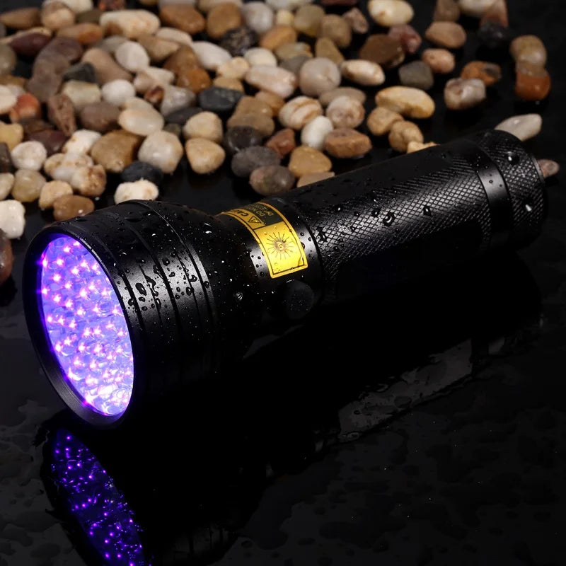 51 LED UV Light 395-400nm LED UV Flashlight Money Ore Pet Stains Tinea Scorpion Leakage Invisible Ink Marker Detector Lamp Torch