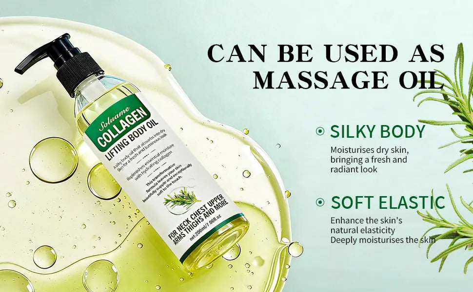 Collagen Lifting Body Oil, Hydrating & Firming Dry Oil, Lightweight Fast-Absorbing, after Shower Moisturizing Oil for Women & Men