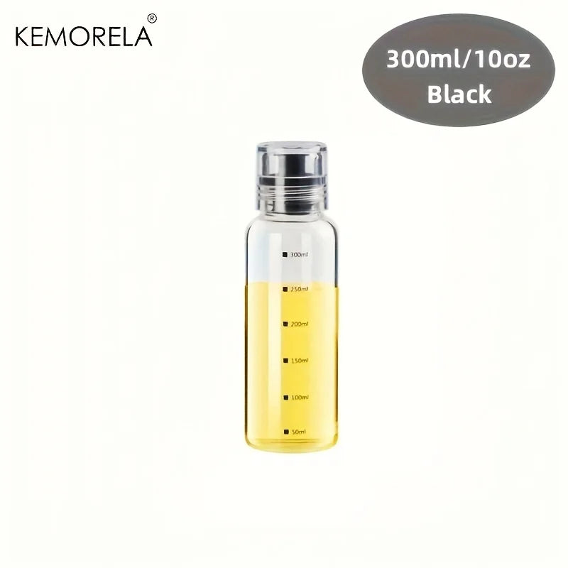 1PCS BBQ Cooking Oil Bottle With Scale Sealing Glass Oil Can For Air Fryer Sauce Vinegar Cooking Kitchen Supplies 300/450/600ML