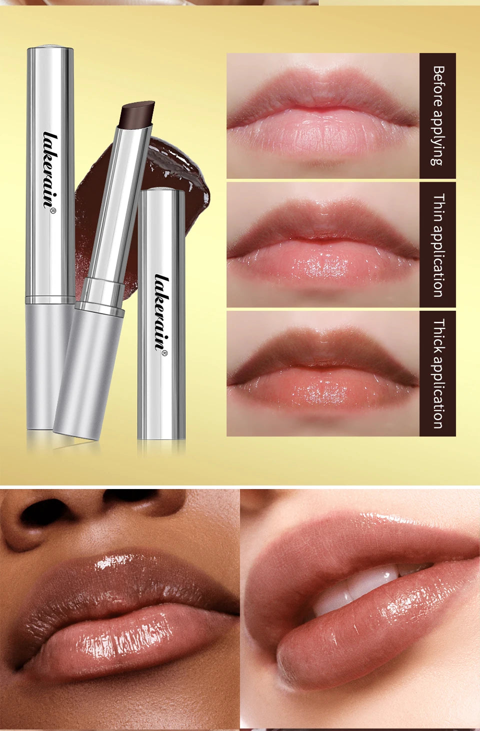 Black Honey Lip Balm-Nourishing and Moisturizing Vitamin E Lip Balm,Winter Lip Care for All Skin Types Makeup Lip Care Cosmetics