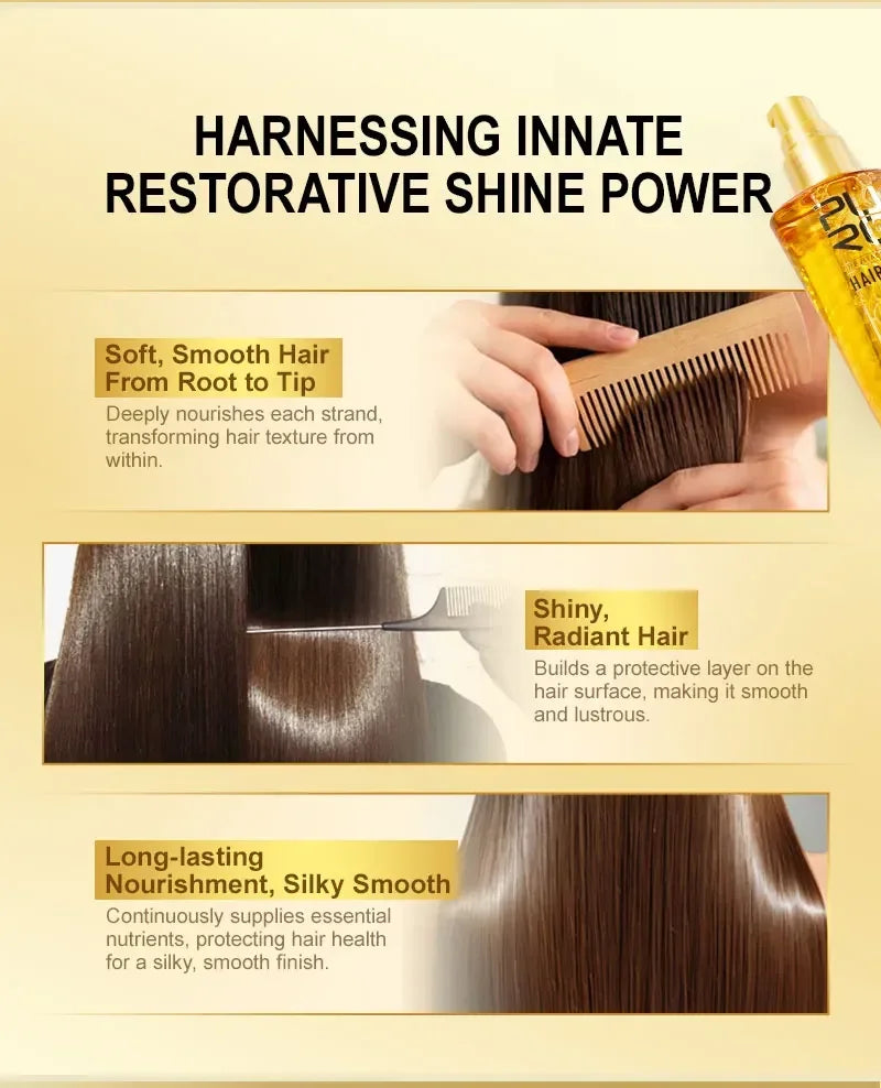 Moroccan Hair Care Essential Oil Nourishes Hair Nut Oil Smooths Brightens Softens Hair essence Repairs Hairy Dry Scalding Damage