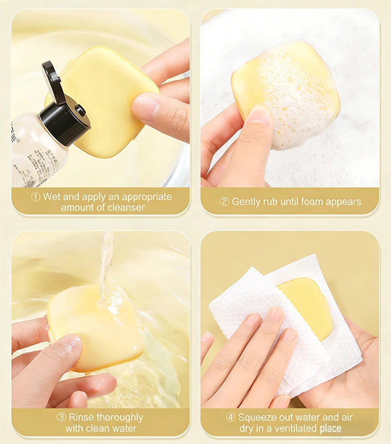 Butter Puff Air Cushion Biscuit Super Soft Becomes Bigger When Encountering Water Liquid Foundation Makeup Tool Is Double-sided