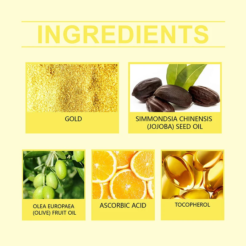 Gold Jojoba Body Face & Hair Care Essential Oil,Soft Smooth Skin Moisturizing Massage,Hair Scalp Hydrating Nourishing Essence