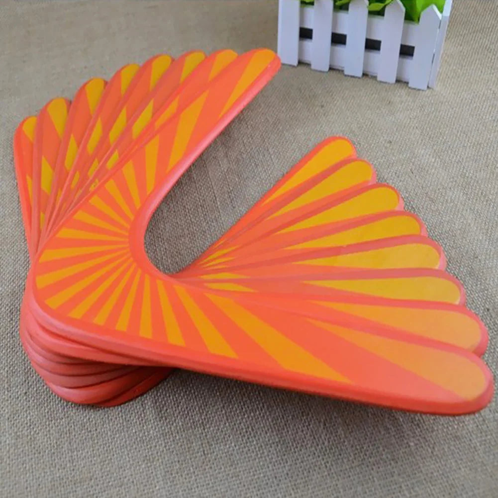 Wooden Boomerang Sports Throwback V Shaped Boomerang Flying Disc Throw Outdoor Game Toys for Kids Adult Interactive Playing Prop